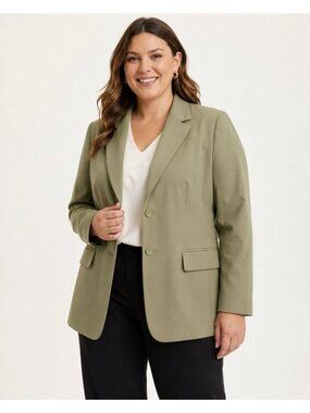 Pendleton Women's 100% Virgin Wool 2 Button Green Vintage Blazer Sz 14